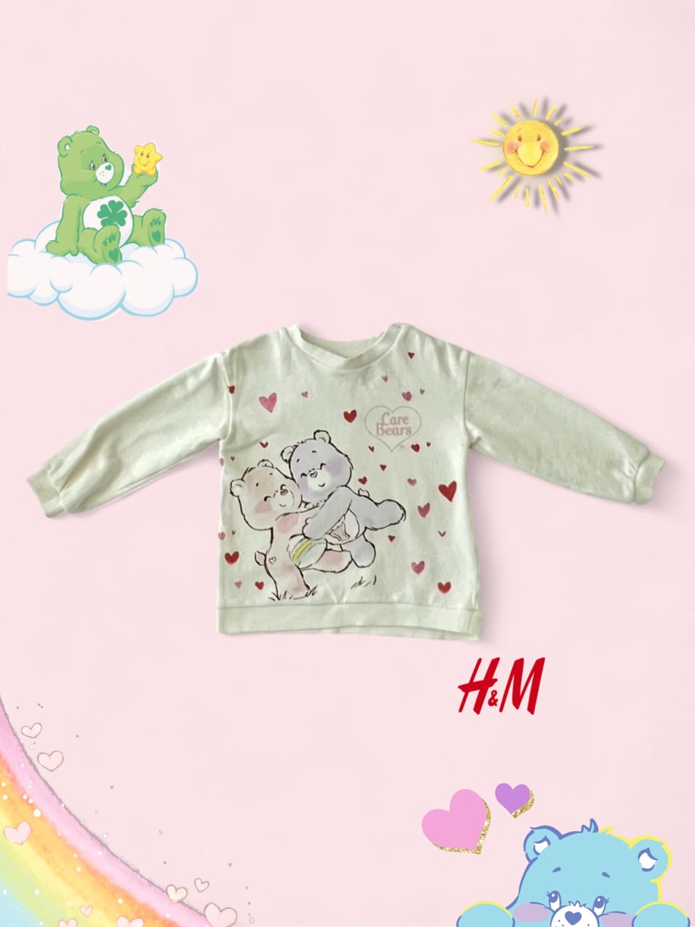 H&M Cream Care Bears Kids Sweatshirt